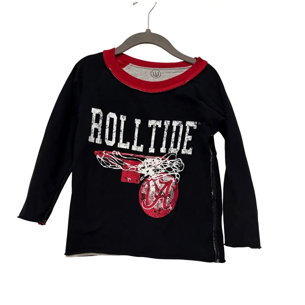 Alabama Crimson Tide Reversible Long Sleeve Shirt Kids Bama Football Basketball